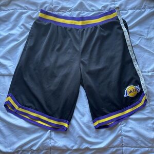 Ultra GAME NBA Los Angeles Lakers Black Purple Yellow Shorts Size L